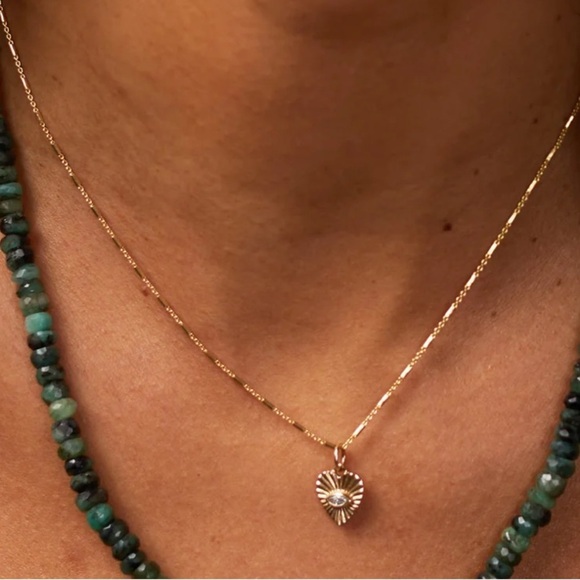 Unbranded Jewelry - Dainty Gold-Tone Tube and Chain link Necklace 16”